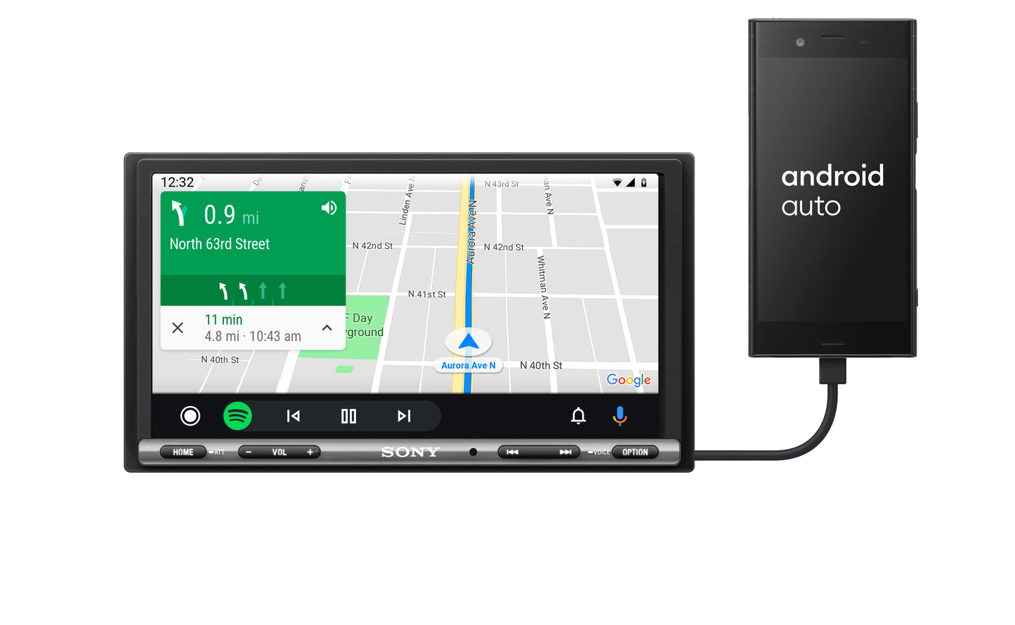 Sony 6.95” Apple CarPlay / Android Auto Digital Media Receiver XAVAX3200