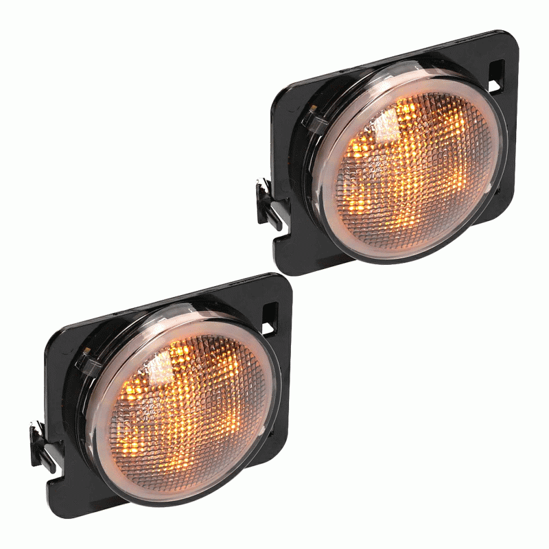 Amber LED Side Marker with Halo - Wrangler JK 2007-2018   JP-SML1