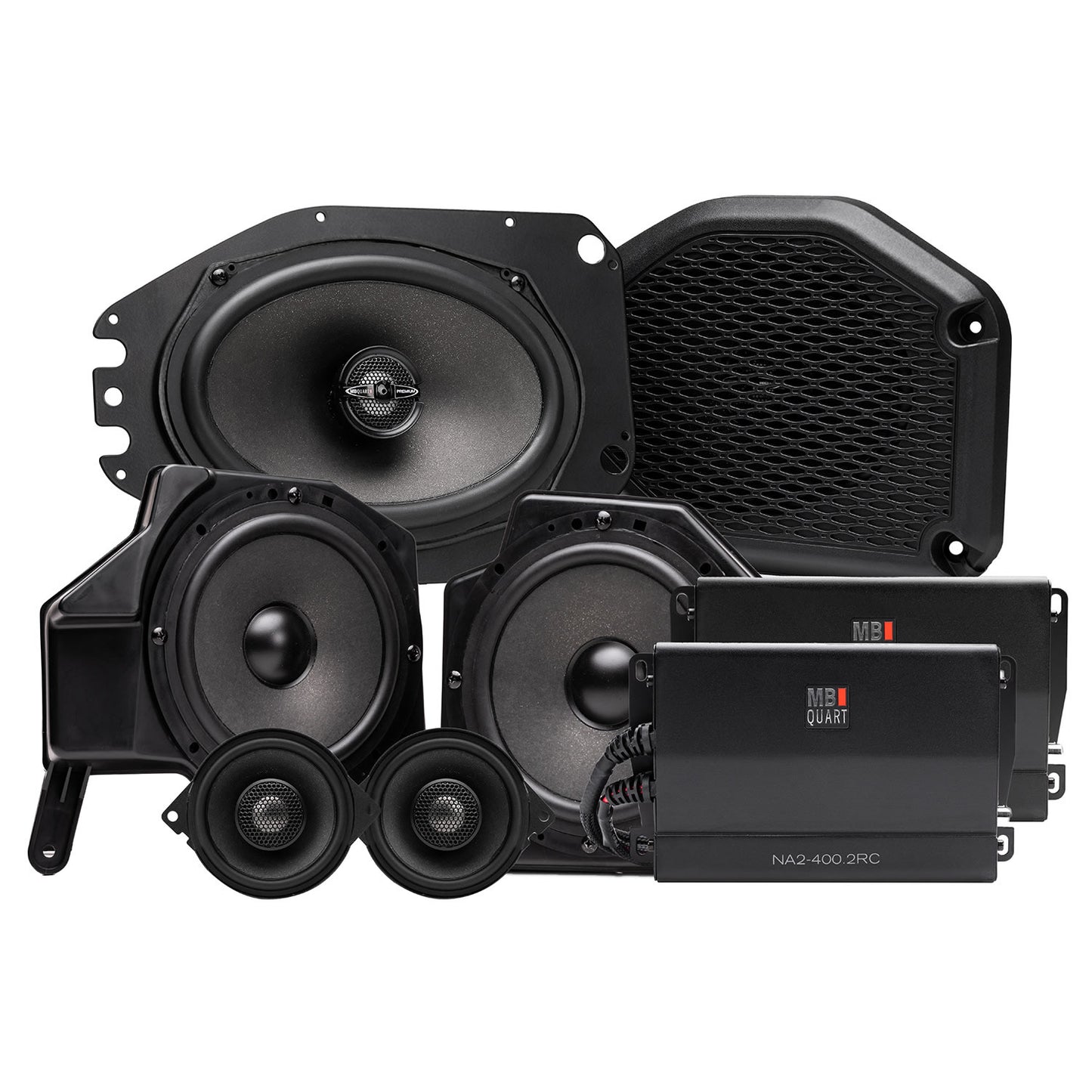 MBQJ-STG6A-1 800 Watt STAGE 6 Jeep® Wrangler (JL) / Gladiator (JT) Tuned Six Speakers System Upgrade for OEM Source Unit