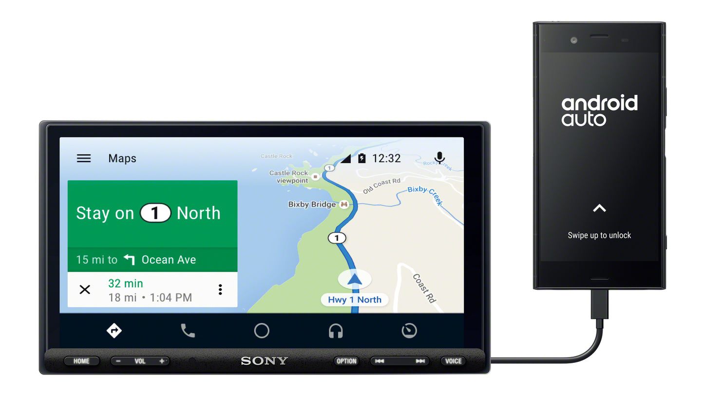 Sony 7" High-Power CarPlay / Android Mechless A / V Center 5V XAVAX7000